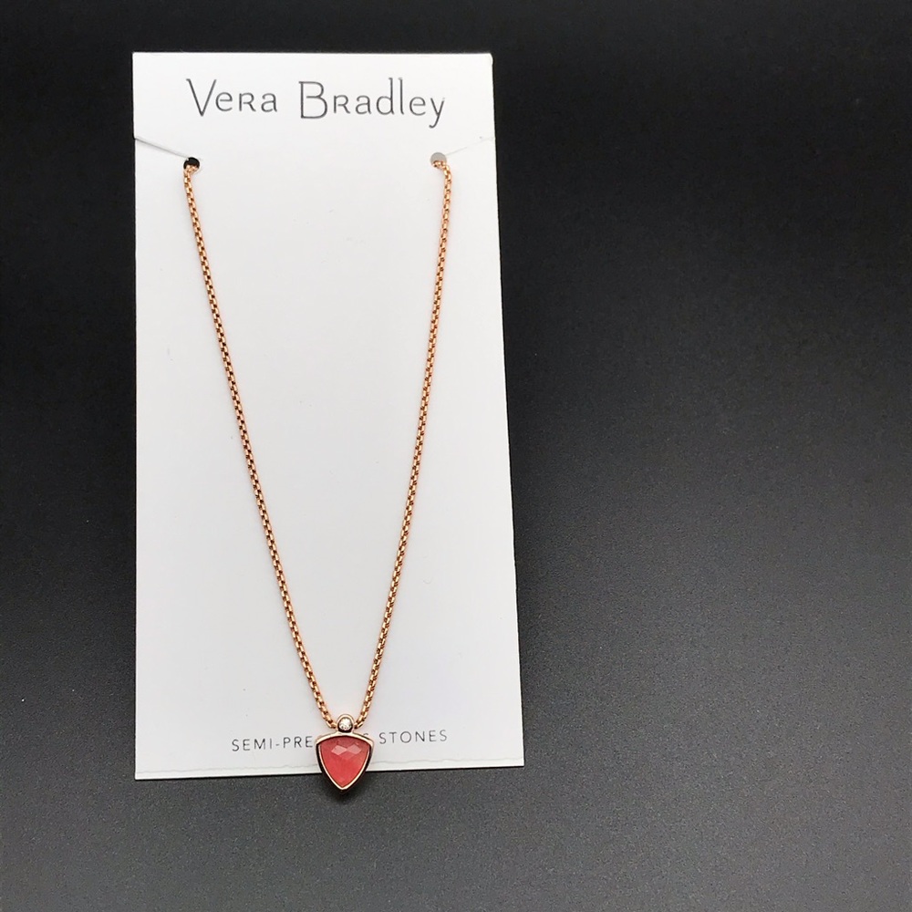 NWT VERA BRADLEY ROANOKE INDIANA SEMI PRECIOUS STONE NECKLACE